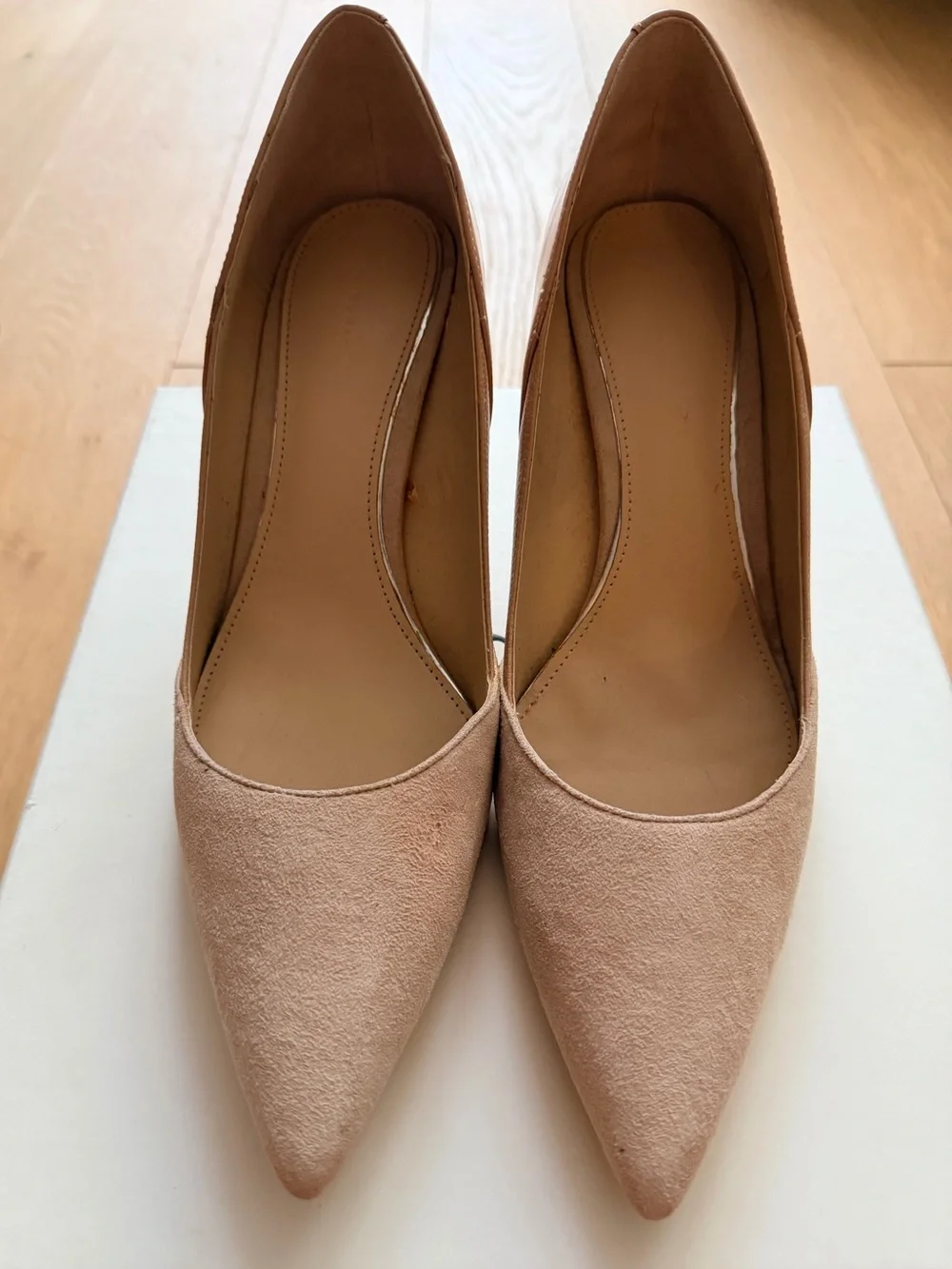 Zara Blush Nude Pointed-Toe Pumps S10/41
